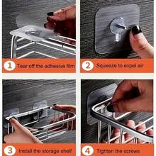 1PC Heavy Duty Self-Adhesive Wall Hook, No Drill No Nail Wall Hook, Max 5KG, Space-Saving Storage Bag, Adhesive Picture Hanging Hook, No Damage Adhesive Hook, Wall Hook For Hanging Things, Suitable For Kitchen, Bathroom, Picture Frame, Poster, Clock And More, Easy To Tear And Stick Multi-Purpose Hook, Practical Hook, Easy Installation, No Damage Removal, No Damage Hanging, Streamlined Hook Design | Modern | Waterproof | Rust-Proof - A - View 9