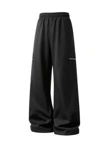 Men's Lightweight Casual Fashion Long Pants Outdoor Sports Multi-Pocket Cargo Pants - Black - View 3