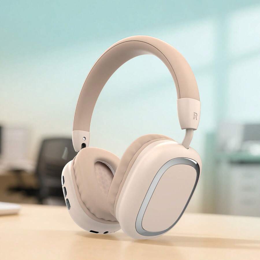 Gerripuer Headphone Nirkabel Lipat Baru, Headset Gaming Nirkabel Over-Ear Berkualitas Tinggi, Ringan dan Nyaman