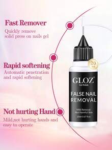 GLOZ 20ml 精準指甲油卸除液，適用於貼片美甲，多用途指甲油卸除液，溫和卸除凝膠美甲，無丙酮指甲油卸除液 - 無色 - 查看 5