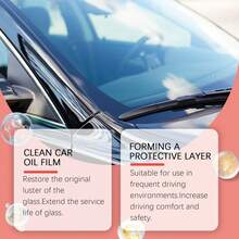 Homonth - Removedor de Película de Aceite para Cristales de Automóviles, Limpiador de Parabrisas, Descontaminante, Revestimiento de Cristal, Renovador y Pulidor WH3I - A - Ver 4