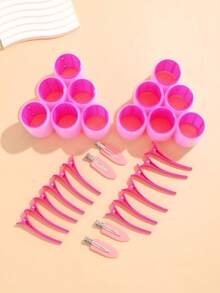 28pcs/Set Large Size Hair Rollers With Clips, Self-Gripping Curler Suitable For Long/Medium/Short Hair And Bangs, DIY Hair Curling Tool - Multicolor - View 5