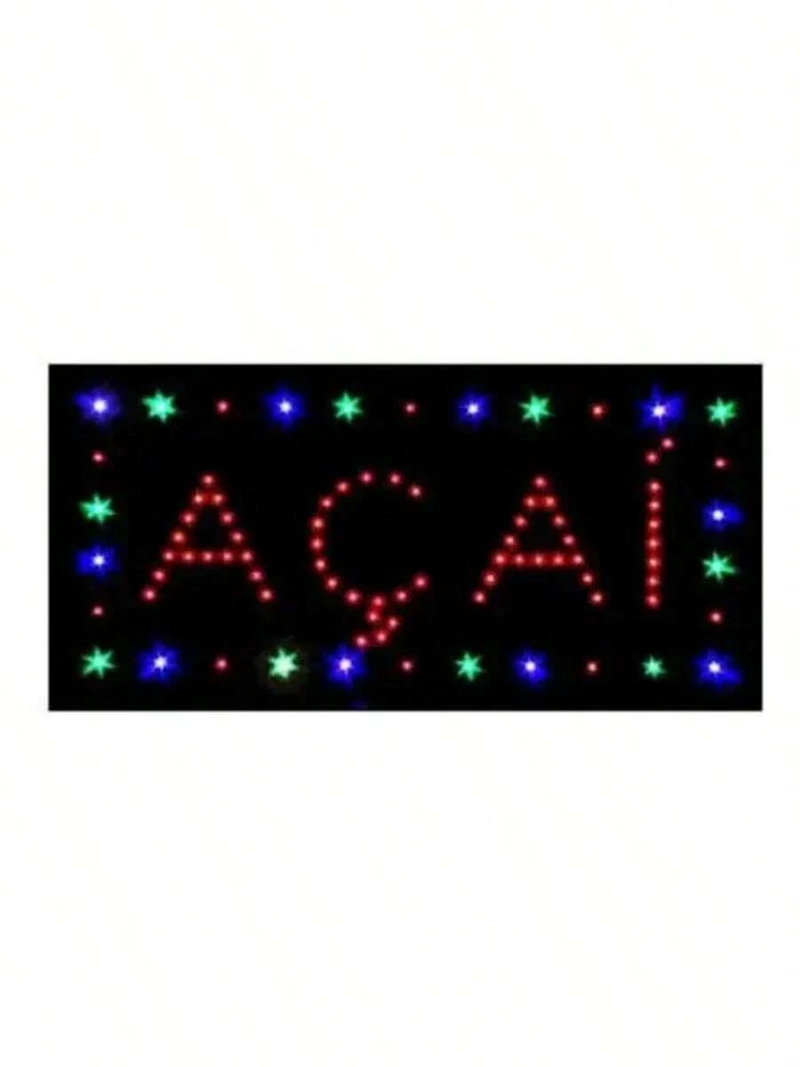 Painel Led Letreiro Luminoso Escrito Placa Escrito Açaí Loja - 110v - Visão 1