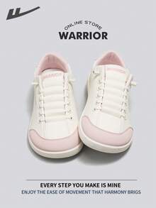 Warrior Women's Board ShoesSpring And SummerComfortable Modest Style Casual Yet Sleek Sneakers Applicable Throughout The Year Wear-Resisting All-Day Wear Training Sneakers Running Shoes - Beige/Pink - View 2