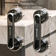 Multifunctional Acrylic Suction Cup Door Handle Suitable For Cabinets, Drawers, Windows, Kitchen And Bathroom Sliding Doors - Multifunctional Glass-Like Furniture Pull Handle, Seamless Handle, Strong Vacuum Suction Handle, Suitable For Kitchen, Bathroom, Bedroom, Refrigerator, Indoor And Outdoor Universal - Multicolor - View 2