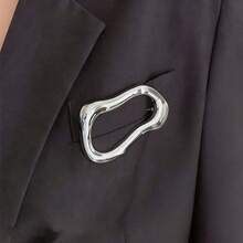 1Pc/2/3Pcs Vintage Geometric Asymmetric Shape Brooch, European And American Style Suitable For Party, Banquet, Vacation, Daily Wear, Suit And Coat Decoration - Multicolor - View 8