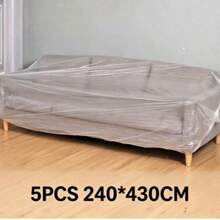 1/2/5/6/10pcs Extra Large Transparent Furniture Covers, Tight Elastic Band Closure, All-Weather Use, Suitable For Sofas, Tables, Benches, Rain/Snow/UV Protection, Suitable For Patios, Balconies, Easy Installation, Suitable For Large Items, All-Season Use - Multicolor - View 13