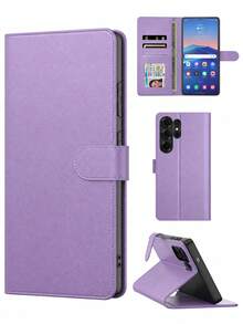 1件紫色卡夾式智慧型手機保護殼，適用於Apple 17，多功能錢包式手機殼套，適用於Apple智慧型手機，全方位防摔保護殼，適用於Apple 17e，時尚Apple 16手機殼，翻蓋手機殼，適用於Apple 17 Pro Max保護殼，附信用卡槽手機殼；Apple 17 Pro手機殼附智慧型手機支架，翻蓋保護殼附磁吸扣，適用於Apple手機，適合日常使用，實用手機配件，適用於Honor手機殼 - 紫色 - 查看 1
