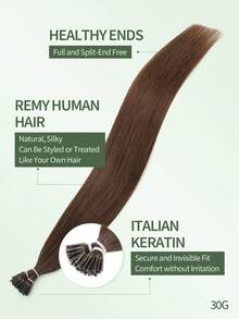 1b Natural Black Straight Human Hair I-Tip Hair Extensions, Keratin Bond Invisible Hair Extensions, Festival Concert Accessory, Summer Travel Holiday Essential - S2 - View 4
