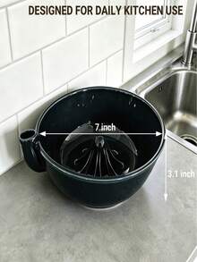 ​1PC Ceramic Berry Bowls With Holes, Self Rinsing Berry Washing Ceramic Bowl, 7'' Ceramic Berry Basket With Holes, Swirling Berry Bowl Functional Self Spinning Vortex Ceramic Berry Washing Bowls With Holes, Fruit Rinse Bowl For Kitchen Counter - Multicolor - View 7