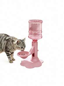 Cat Water Fountain Stand - Anti-Spill Pet Water Bowl Adjustable Height Stand, Automatic Refill, Detachable And Easy To Clean, Indoor/Outdoor Use (Base + Water Bottle) - 650ml - View 1