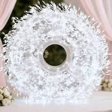 鞭炮造型 LED 燈串,具備防水功能,配備電池盒與 8 種可選燈光模式,不含電池,適合節日牆面與庭院裝飾 - 彩色 - 查看 5
