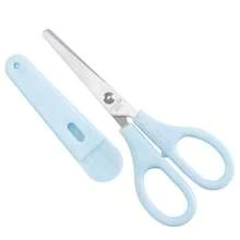 3-Color Stainless Steel Round Tip Scissors With Protective Cover, Pink, Purple And Light Blue Portable Multi-Function Scissors, Ergonomic Design, Suitable For Office, School, Home And Craft Projects - Multi-color - View 7