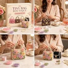DIY3D Beaded Embroidery Kit, 4-Piece High Heel Shoe And Bag Beaded Craft Set, Includes Instructions, Cute Beaded Art Handmade Gift, Suitable For Beginners And Craft Enthusiasts. Perfect Holiday Gift - Multicolor - View 2