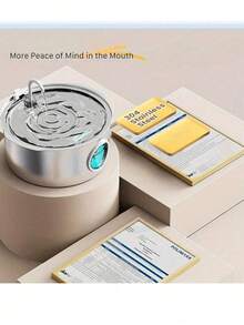 7L Large Capacity Intelligent 304 Stainless Steel Dog Water Dispenser, With Viewing Window, Automatic Water Feeder, Quiet, USB Powered, Not Waterproof, Suitable For Dogs, Battery Not Included - Multicolor - View 10
