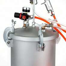 10L Paint Spray Gun Paint Container Pressure Container Suction New Paint Spray Gun - Silver - View 4