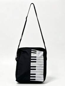 Classical Artistic Style Black And White Piano Key Shoulder Bag Student Crossbody Bag - Shoulder Bag - View 10