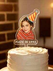 1-10pcs Personalized Character Photo Cake Toppers, Customizable Character Design Cake Decorations, Suitable For Birthday, Wedding, Family Gathering, DIY Party, Smash Cake - Multicolor - View 4