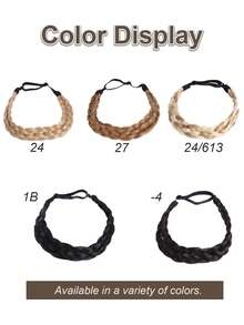 Double-Strand Braided Headband/Headband, Adjustable Casual Synthetic Headband, Suitable For Women's Everyday Wear And Parties. - Multicolor - View 7