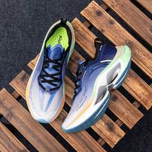 XTEP Shock Absorption Pro Sepatu Lari Pria Baru dengan Dukungan Peredam Guncangan Ringan Bernapas Cengkeraman Tahan Aus - biru/hijau - View 8