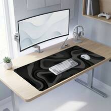 Extra Large Gaming Desk Mouse Pad Black Gray Vortex Marble Texture Non-Slip Durable Rubber Base Smooth Surface Suitable For PC Laptop Office Home Gaming Spacious Workspace Abstract Art Mouse Pad Desk Desktop Decoration Set Back To School Office Supplies - Multi-color - View 3