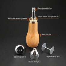 Leather Sewing Awl Kit Craft Tools Hand Sewing Machine Lock Stitcher Thread Needles Set DIY Shoemaker Canvas Repair Tool - View 3