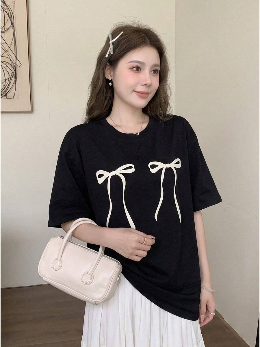 Women T-Shirts - 黑色 - 查看 1