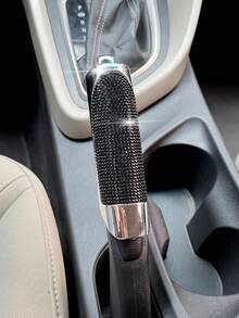 1 pieza Cubierta de freno de mano con incrustaciones de diamantes para instalación en coche, interior de coche, protector universal de freno de mano, carcasa de freno de mano, modificación de cubierta de palanca de tracción - A - Ver 6