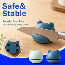 2pcs/Manual Knife Sharpener And Scissors Sharpener, Cute Portable Frog Animal Shaped Kitchen Tool, Compact Handheld Sharpener, Suitable For Home Kitchen, Picnic, Camping, Cabin And Outdoor BBQ - A - View 4