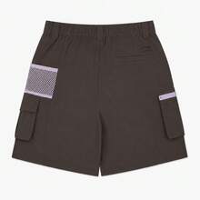 Celana Pendek Kargo Outdoor Longgar Multi Saku dengan Trim Kontras untuk Wanita LI-NING AKSV940 - Kopi Coklat - View 8