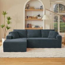 Modular Sectional Sofa L-Shape Couch 3-Seater Modular Sofa Memory Foam Sectional Couches For Living Room, Cloud Couch With Oversized Chaise - 灰色 - 查看 4