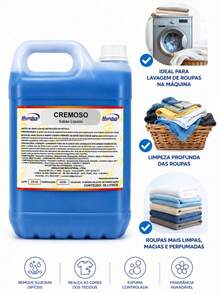 Sabão Líquido Cremoso Mundus 5L OMO – Limpeza de Roupas para Lavagem Manual e em Máquina - Líquido - Visão 2