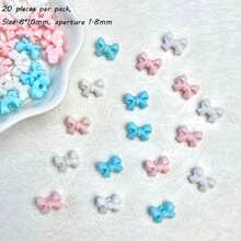 10mm Acrylic Macaron Color Small Bow DIY Mobile Phone Chain Hair Accessories With Separated Beads Accessories Material Loose Beads - Multicolor - View 42