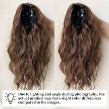Claw Clip On Ponytail For Women Curly Wave Ponytail Hair Extension For Synthetic Short Curly Hair Pieces - Multicolor - View 7