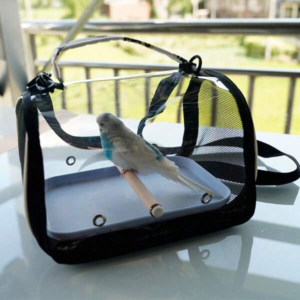 Parrot Bird Carrier Bag, Breathable Pigeon Lizard Hamster Travel Cage, Portable Bird Carrier, Small Pet Supplies, Transparent Panoramic