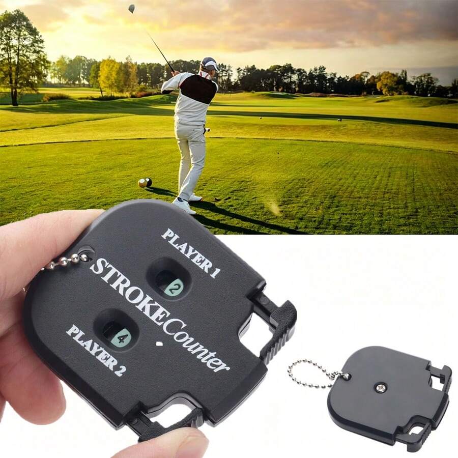 Golf Shot Counter - Black Durable Portable Golf Training Aid, Golf Accessory, Shot Counter With Keychain - Multicolor - View 1