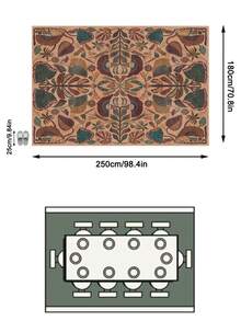 1pc Moroccan American Vintage Classic Floral Plant Element - Soft Faux Cashmere Area Rug, Suitable For Bathroom, Kitchen, Entryway, Hallway, Bedside, Living Room, Bedroom And More, All-Season Machine Washable Large Size Floor Mat, Aesthetic Home Decor - Multicolor - View 18