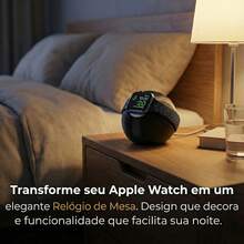 Suporte Base Carregador Mesa para Smartwatch Dock Esférico Elegante Relógio Stand SE 7 8 9 Ultra Presente - Visão 3