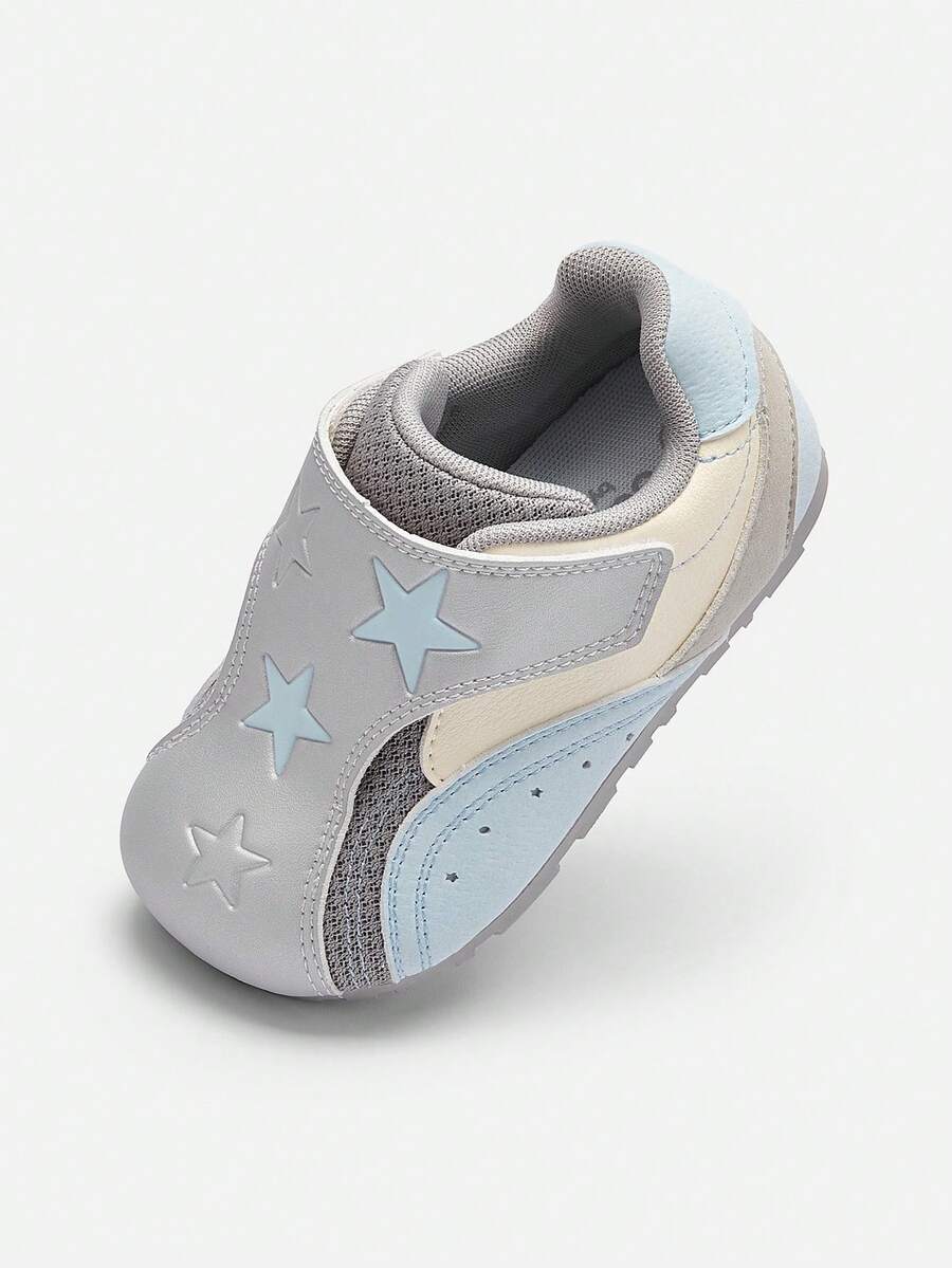 Balabala Baby First Walker Shoes Breathable Soft Sole Lightweight Sneakers For Boys Girls Comfortable Autumn Daily Wear - Blue Floral Tones - View 1