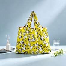 Tas Tote Snoopy Kartun, Tas Belanja Supermarket, Tas Bahu Lipat Portabel, Tas Kain - MultiWarna - View 1