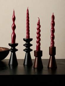 4pcs Scented Long Taper Candles 20cm*2cm, 7 Hours Burning Time, Christmas Halloween Home Table Decor, Wedding Party Candle Holder Decoration Fragrance Candles - Mixed - View 16