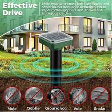 2/4/6/8/10-Piece Set Solar Ultrasonic Waterproof Animal Repeller, Suitable For Outdoor Yards, Gardens, Orchards And Other Locations, Effectively Repels Birds, Snakes, Rats, Dogs And Other Animals, Ground Mountable - 彩色 - 查看 10