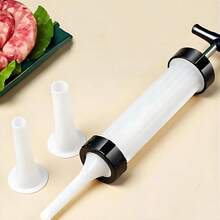 3 Sizes Manual Sausage Stuffer Tubes, Push-Pull Sausage Machine | Manual Sausage Filling Tubes, Sausage Filling Tools, Sausage Making Casing, Home Sausage Stuffer, Suitable For Camping, Outdoor Kitchen - Transparent - View 8