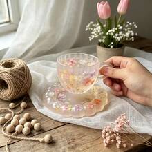 SILIKE LUFEI 2件組波浪條紋杯與泡泡珠托盤模具，適用於製作樹脂、石膏、蠟燭、香氛產品，家居裝飾、婚禮桌面擺飾矽膠模具 - 矽膠模具 - 查看 3