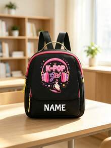 1pc Personalized Back To School Backpack, Casual Versatile K-Pop Music Idol Theme Print, Zipper Closure Nylon Material, Adjustable Shoulder Straps, Hand-Carry, Suitable For Dancing, Shopping, Outdoor Trips, Daily Use. Birthday Gift. - Multicolor - View 19