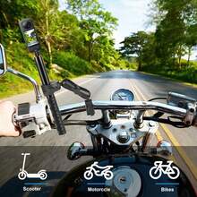 VeFly 摩托車單腳架延伸桿 雙面超級夾扣 自拍棒 適用 Insta360 X5 X4 X3 X2 車把運動相機配件 - 查看 6