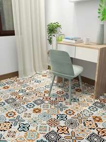 1 Roll Self-Adhesive Waterproof Bathroom Tile Sticker/Thickened/Self-Adhesive Vinyl Floor Sticker/Kitchen Tile Sticker/Easy Renovation/Easy Installation/Suitable For Large Areas/No Residue/Back To School Supplies/Halloween Decoration/Moroccan Tile - B1 - View 5