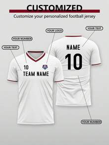 1PC Customized Personalized Football Jerseys Customized Names And Numbers, Logos, Fan Sports Training Clothes Spanish National Valencia - White - View 1