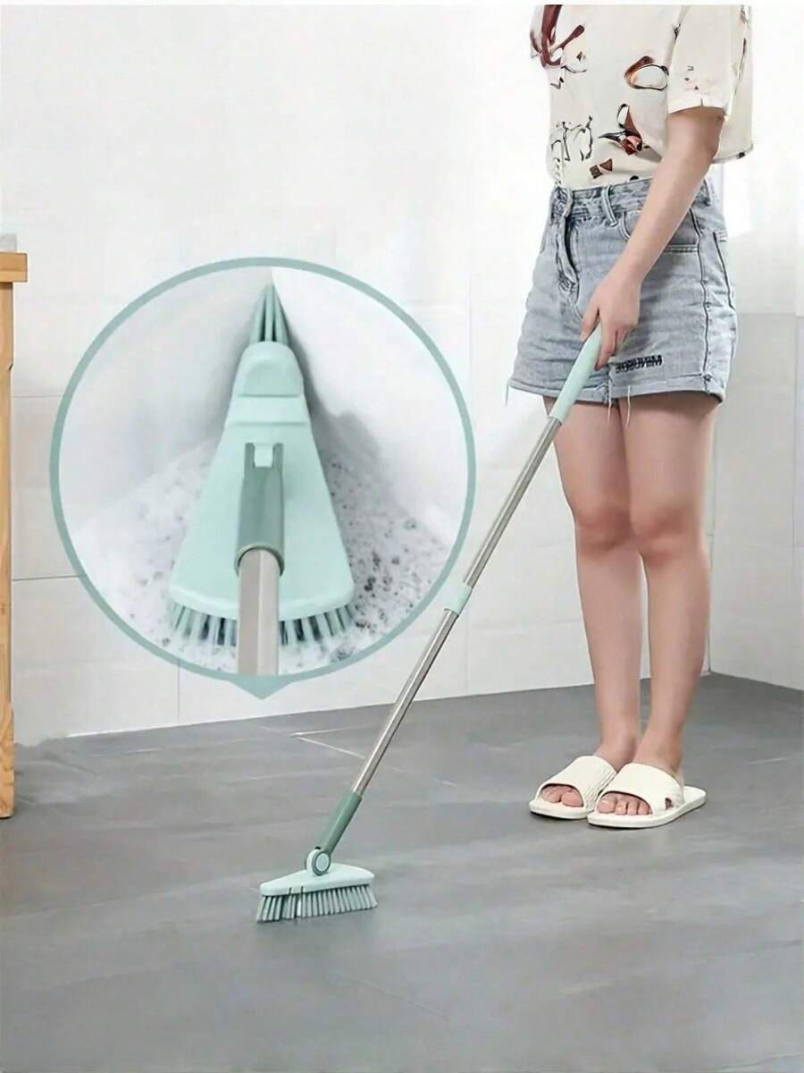 Cleaning Brush - Stiff Bristles, Suitable For Cleaning Bathtubs, Tile Surfaces, Showers, Bathrooms, Kitchens And Balcony Walls. Brush Length Is 37.4 Inches, Detachable Design, Convenient For Use And Storage.