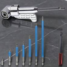 UNISURE 9pcs Bit Set With Right Angle Adapter, 7pcs PH2 Cross Non-Slip S2 Steel 50mm Bits + 1pc 100mm Magnetic Bit, Hex Socket Extension And 105° Right Angle Adapter - Combo Pack - View 3